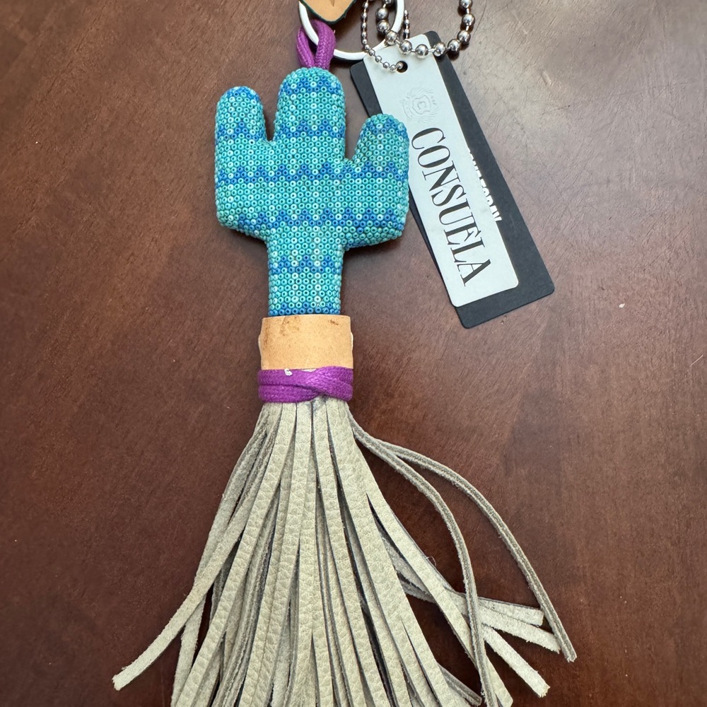 Consuela Blue Cactus Keychain